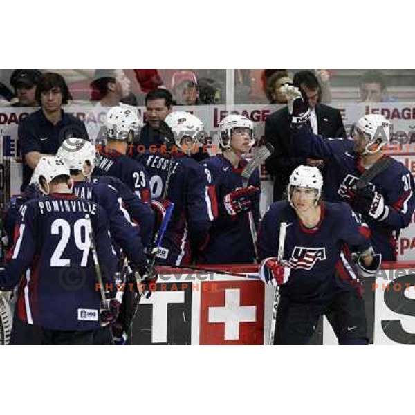 Team USA at 2008 IIHF World Championship, played in Metro Arena, Halifax, Nova Scotia,Canada, May 6th 2008.Canada won the game 5:4. Photo by Ales Fevzer 