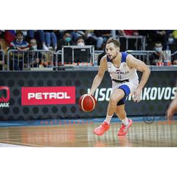 Jaka Blazic in action during FIBA World Cup 2023 Qualifiers match between Slovenia and Sweden in Bonifika hall, Koper, Slovenia on November 28, 2021 