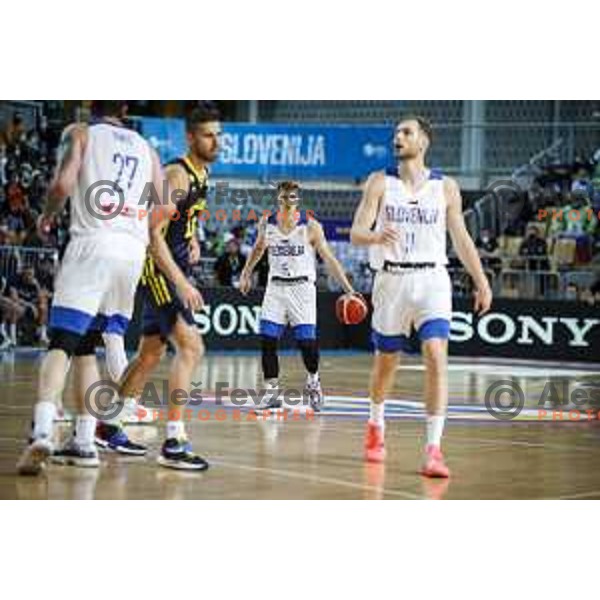 Luka Rupnik in action during FIBA World Cup 2023 Qualifiers match between Slovenia and Sweden in Bonifika hall, Koper, Slovenia on November 28, 2021 