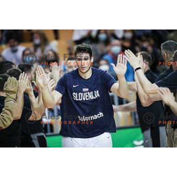 in action during FIBA World Cup 2023 Qualifiers match between Slovenia and Sweden in Bonifika hall, Koper, Slovenia on November 28, 2021