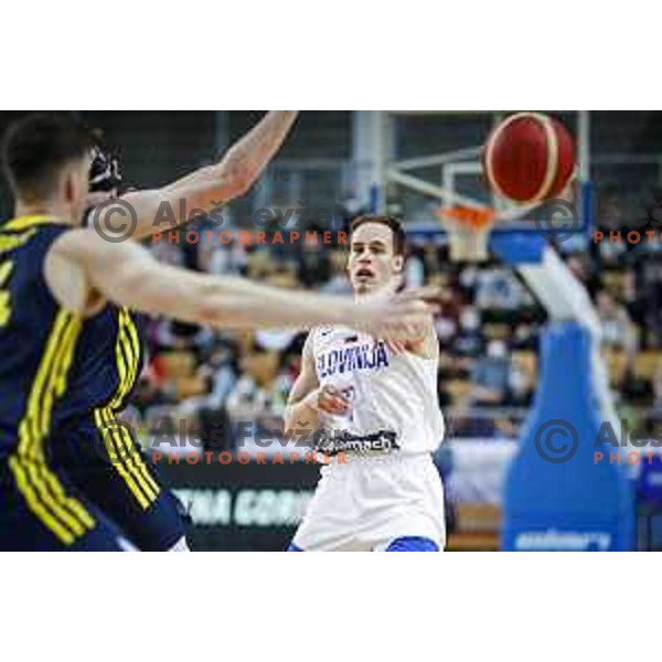 in action during FIBA World Cup 2023 Qualifiers match between Slovenia and Sweden in Bonifika hall, Koper, Slovenia on November 28, 2021