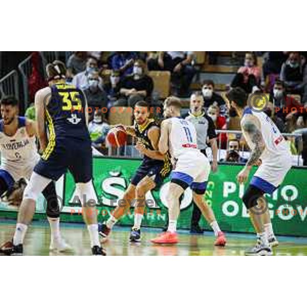 in action during FIBA World Cup 2023 Qualifiers match between Slovenia and Sweden in Bonifika hall, Koper, Slovenia on November 28, 2021
