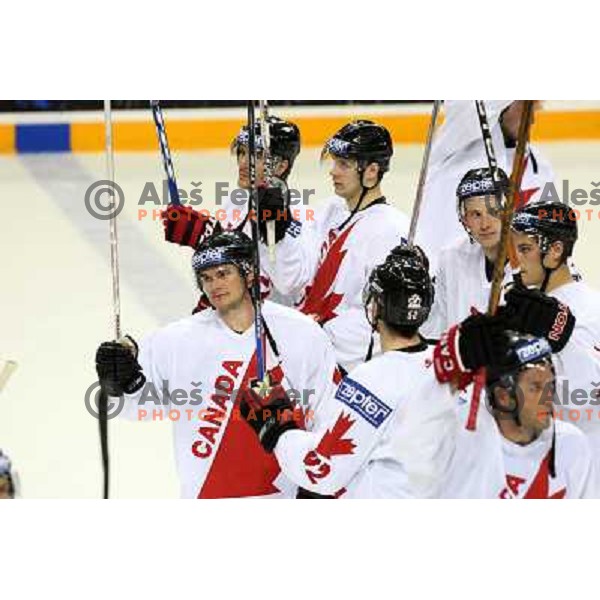 Team Canada players at 2008 IIHF World Championship, played in Metro Arena, Halifax, Nova Scotia,Canada, May 6th 2008.Canada won the game against USA 5:4. Photo by Ales Fevzer 