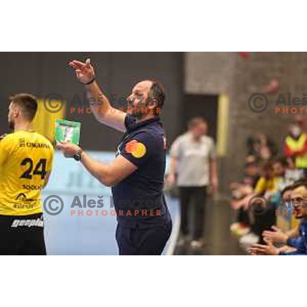 Alem Toskic during 1.NLB league handball match between Gorenje Velenje and Celje Pivovarna Lasko in Velenje, Slovenia on December 4, 2021