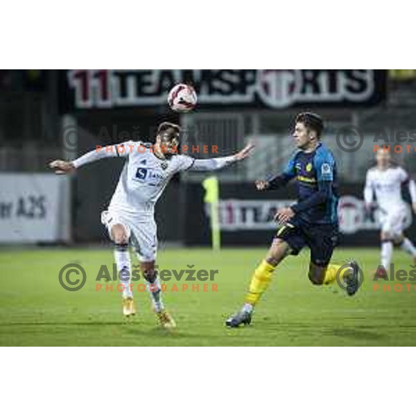 in action during Prva liga Telemach football match between Celje and Maribo in Arena z’dezele, Celje, Slovenia on December 4, 2021. Photo: Jure Banfi/www.alesfevzer.com