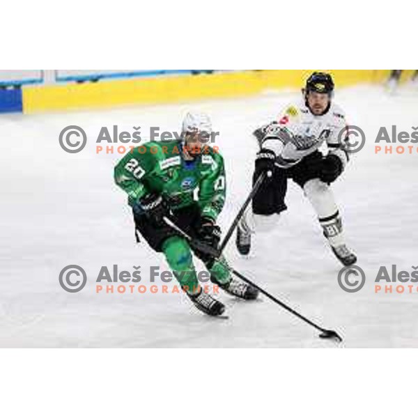 of SZ Olimpija in action during IceHL match between SZ Olimpija and Dornbirn in Ljubljana, Slovenia on December 4, 2021