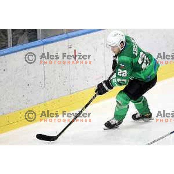 of SZ Olimpija in action during IceHL match between SZ Olimpija and Dornbirn in Ljubljana, Slovenia on December 4, 2021