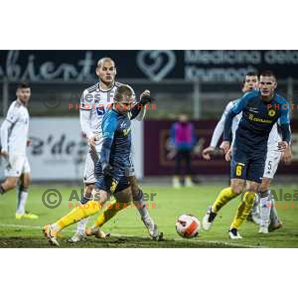 in action during Prva liga Telemach football match between Celje and Maribor in Arena z’dezele, Celje, Slovenia on December 4, 2021. Photo: Jure Banfi/www.alesfevzer.com