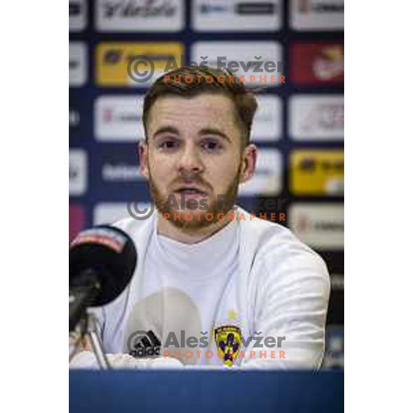 Rudi Vancas Pozeg at the press conference after Prva liga Telemach football match between Celje and Maribor in Arena z’dezele, Celje, Slovenia on December 4, 2021. Photo: Jure Banfi/www.alesfevzer.com