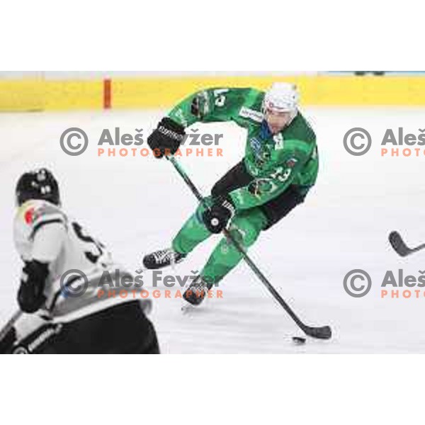 of SZ Olimpija in action during IceHL match between SZ Olimpija and Dornbirn in Ljubljana, Slovenia on December 4, 2021