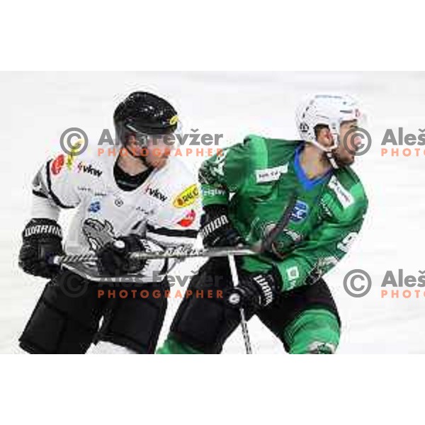 of SZ Olimpija in action during IceHL match between SZ Olimpija and Dornbirn in Ljubljana, Slovenia on December 4, 2021