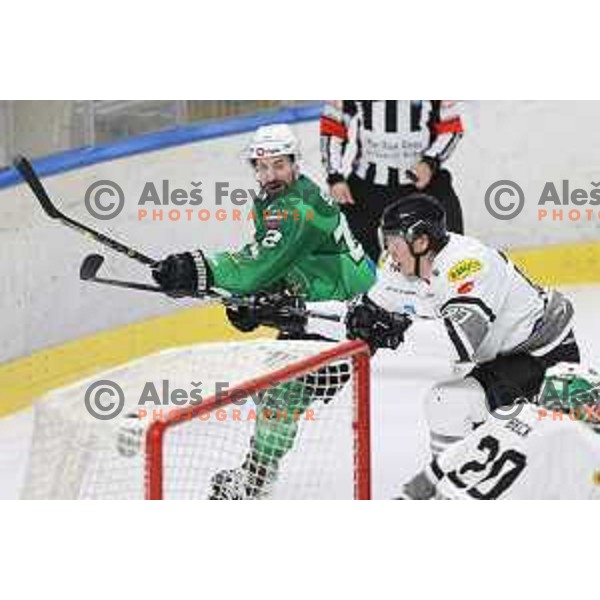 of SZ Olimpija in action during IceHL match between SZ Olimpija and Dornbirn in Ljubljana, Slovenia on December 4, 2021