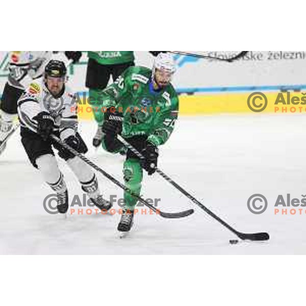 of SZ Olimpija in action during IceHL match between SZ Olimpija and Dornbirn in Ljubljana, Slovenia on December 4, 2021