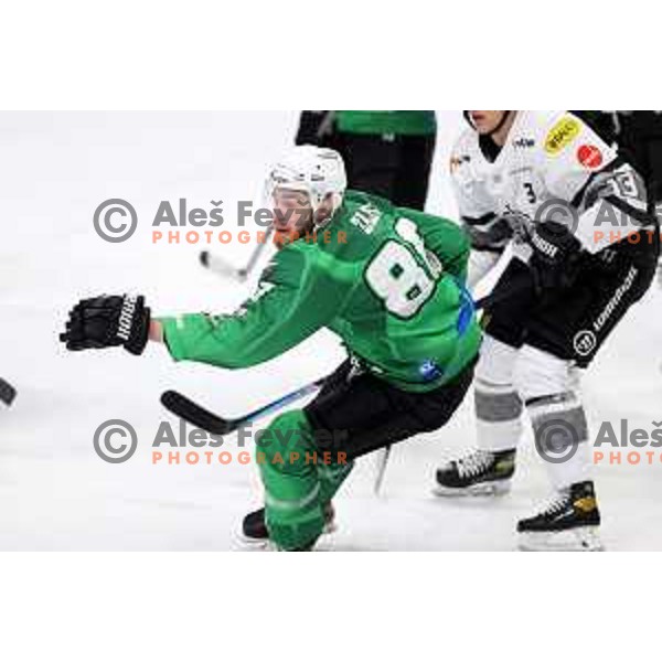 of SZ Olimpija in action during IceHL match between SZ Olimpija and Dornbirn in Ljubljana, Slovenia on December 4, 2021