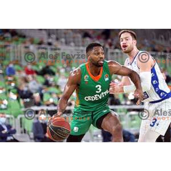 Of Cedevita Olimpija in action during ABA league regular season basketball match between Cedevita Olimpija and Zadar in Stozice Arena, Ljubljana, Slovenia on December 4, 2021
