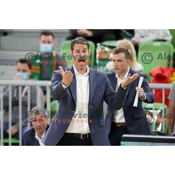 Jurica Golemac of Cedevita Olimpija in action during ABA league regular season basketball match between Cedevita Olimpija and Zadar in Stozice Arena, Ljubljana, Slovenia on December 4, 2021