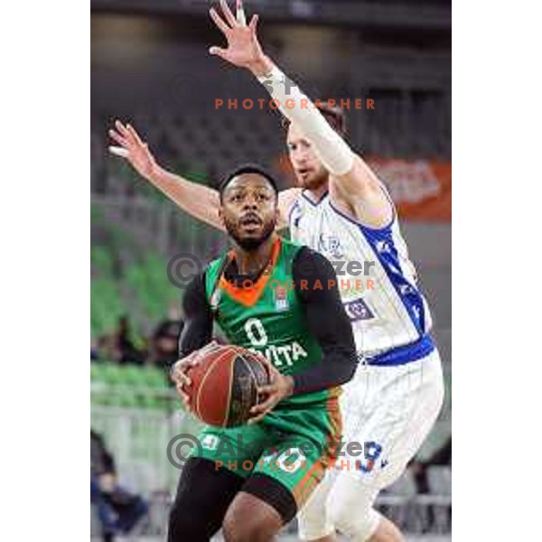 Of Cedevita Olimpija in action during ABA league regular season basketball match between Cedevita Olimpija and Zadar in Stozice Arena, Ljubljana, Slovenia on December 4, 2021