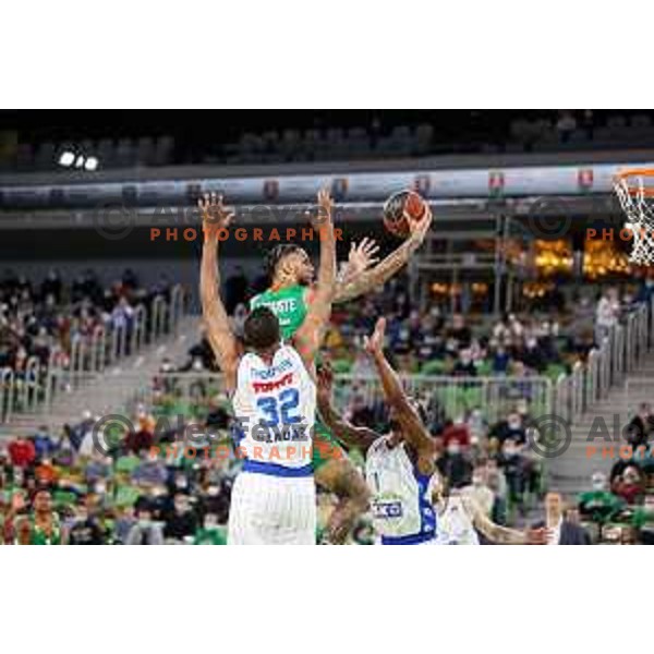 Of Cedevita Olimpija in action during ABA league regular season basketball match between Cedevita Olimpija and Zadar in Stozice Arena, Ljubljana, Slovenia on December 4, 2021