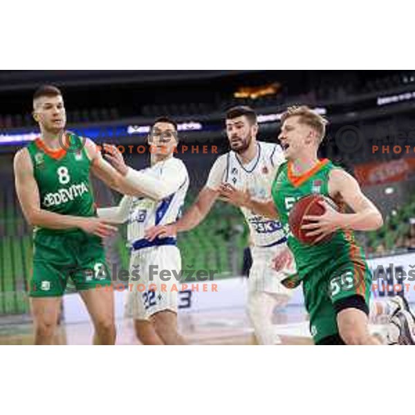 Of Cedevita Olimpija in action during ABA league regular season basketball match between Cedevita Olimpija and Zadar in Stozice Arena, Ljubljana, Slovenia on December 4, 2021