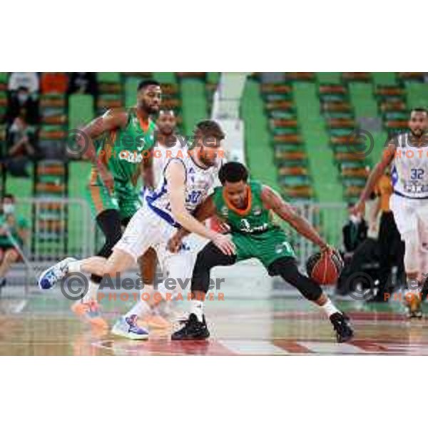 Yogi Ferrell of Cedevita Olimpija in action during ABA league regular season basketball match between Cedevita Olimpija and Zadar in Stozice Arena, Ljubljana, Slovenia on December 4, 2021