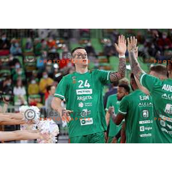 Alen Omic of Cedevita Olimpija in action during ABA league regular season basketball match between Cedevita Olimpija and Zadar in Stozice Arena, Ljubljana, Slovenia on December 4, 2021