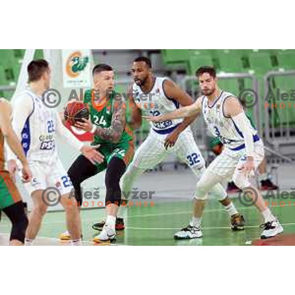 Alen Omic of Cedevita Olimpija in action during ABA league regular season basketball match between Cedevita Olimpija and Zadar in Stozice Arena, Ljubljana, Slovenia on December 4, 2021