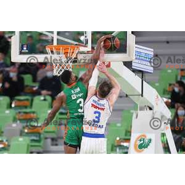 Of Cedevita Olimpija in action during ABA league regular season basketball match between Cedevita Olimpija and Zadar in Stozice Arena, Ljubljana, Slovenia on December 4, 2021
