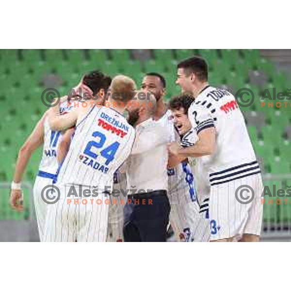 Of Cedevita Olimpija in action during ABA league regular season basketball match between Cedevita Olimpija and Zadar in Stozice Arena, Ljubljana, Slovenia on December 4, 2021