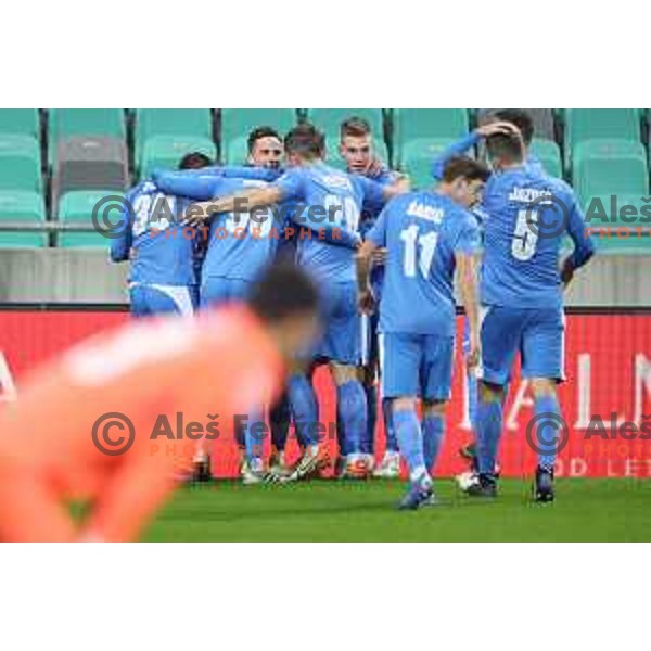 In action during Prva Liga Telemach football match between Bravo and Kalcer Radomlje in Ljubljana, Slovenia on December 7, 2021