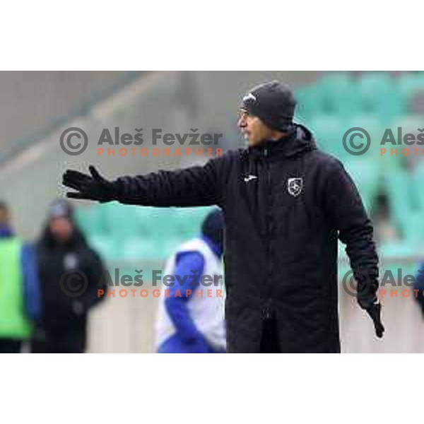 Head coach Dejan Grabic in action during Prva Liga Telemach football match between Bravo and Kalcer Radomlje in Ljubljana, Slovenia on December 7, 2021