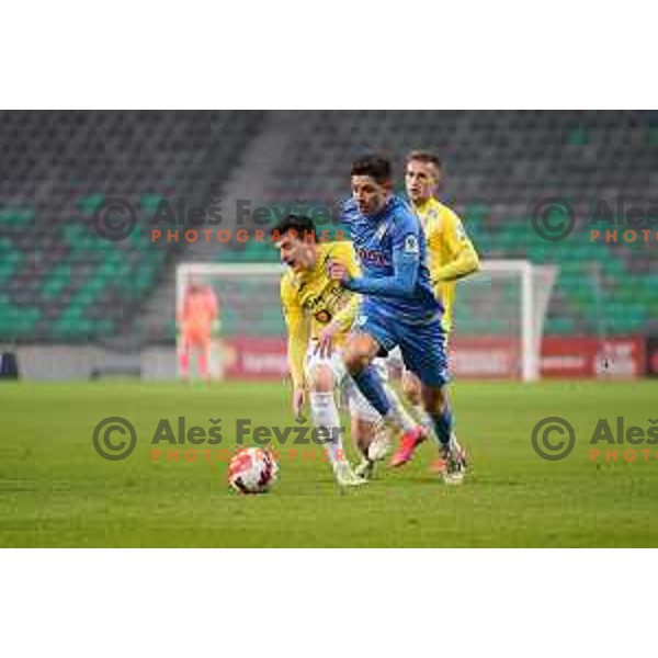 Marko Bozic in action during Prva Liga Telemach football match between Bravo and Kalcer Radomlje in Ljubljana, Slovenia on December 7, 2021