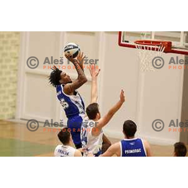 in action during Nova KBM league basketball match between ECE Triglav and Rogaska in Kranj, Slovenia on December 7, 2021