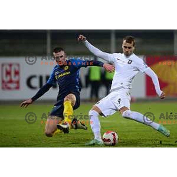 Mustafa Nukic in action during Prva Liga Telemach football match between Celje and Olimpija in Celje, Slovenia on December 8, 2021