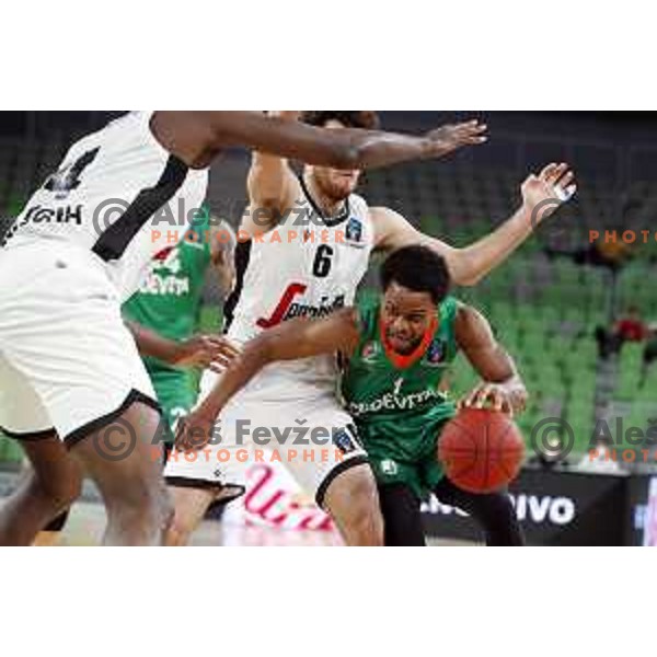 Yogi Ferrell in action during 7days EuroCup regular season basketball match between Cedevita Olimpija and Virtus Segafredo in Stozice, Arena, Ljubljana, Slovenia on December 8, 2021 
