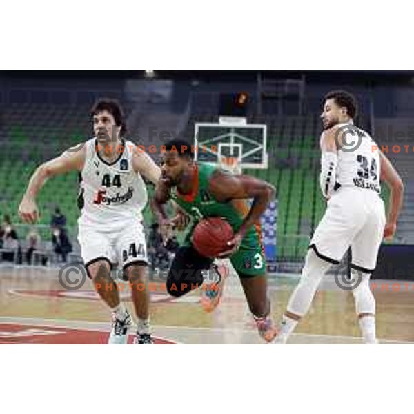 Of Cedevita Olimpija in action during 7days EuroCup regular season basketball match between Cedevita Olimpija and Virtus Segafredo in Stozice, Arena, Ljubljana, Slovenia on December 8, 2021