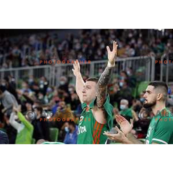 Alen Omic of Cedevita Olimpija in action during 7days EuroCup regular season basketball match between Cedevita Olimpija and Virtus Segafredo in Stozice, Arena, Ljubljana, Slovenia on December 8, 2021 