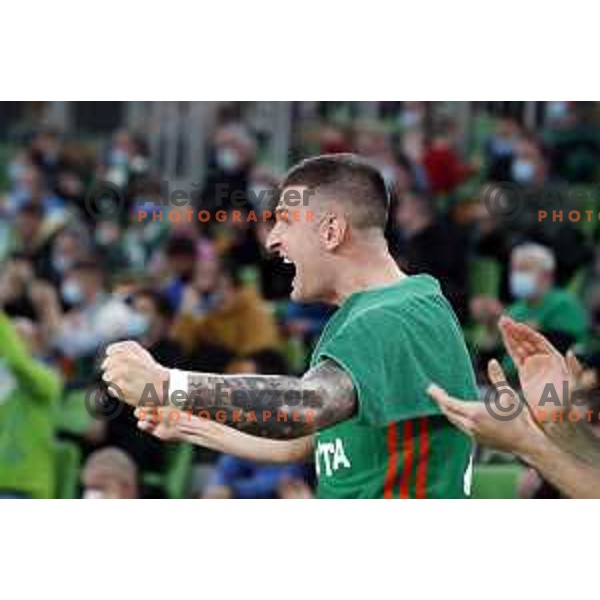 Alen Omic of Cedevita Olimpija in action during 7days EuroCup regular season basketball match between Cedevita Olimpija and Virtus Segafredo in Stozice, Arena, Ljubljana, Slovenia on December 8, 2021 