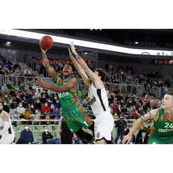 Yogi Ferrell in action during 7days EuroCup regular season basketball match between Cedevita Olimpija and Virtus Segafredo in Stozice, Arena, Ljubljana, Slovenia on December 8, 2021 