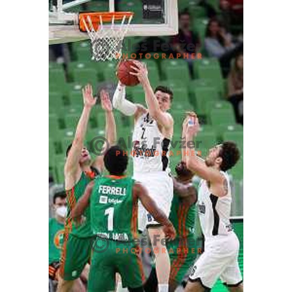 Of Cedevita Olimpija in action during 7days EuroCup regular season basketball match between Cedevita Olimpija and Virtus Segafredo in Stozice, Arena, Ljubljana, Slovenia on December 8, 2021