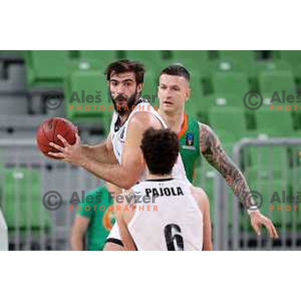 Alen Omic of Cedevita Olimpija in action during 7days EuroCup regular season basketball match between Cedevita Olimpija and Virtus Segafredo in Stozice, Arena, Ljubljana, Slovenia on December 8, 2021 