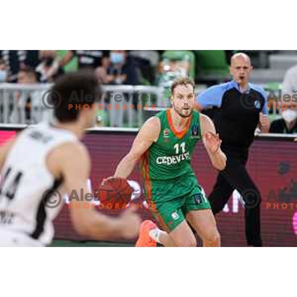 Jaka Blazic in action during 7days EuroCup regular season basketball match between Cedevita Olimpija and Virtus Segafredo in Stozice, Arena, Ljubljana, Slovenia on December 8, 2021 