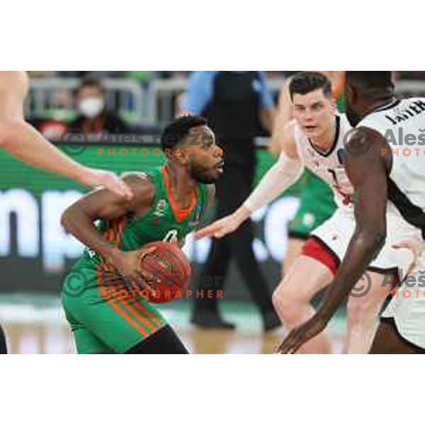 Jacob Pullen during 7days EuroCup regular season basketball match between Cedevita Olimpija and Virtus Segafredo in Stozice, Arena, Ljubljana, Slovenia on December 8, 2021 