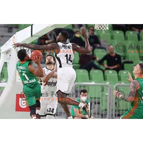 Of Cedevita Olimpija in action during 7days EuroCup regular season basketball match between Cedevita Olimpija and Virtus Segafredo in Stozice, Arena, Ljubljana, Slovenia on December 8, 2021