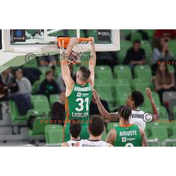 Of Cedevita Olimpija in action during 7days EuroCup regular season basketball match between Cedevita Olimpija and Virtus Segafredo in Stozice, Arena, Ljubljana, Slovenia on December 8, 2021