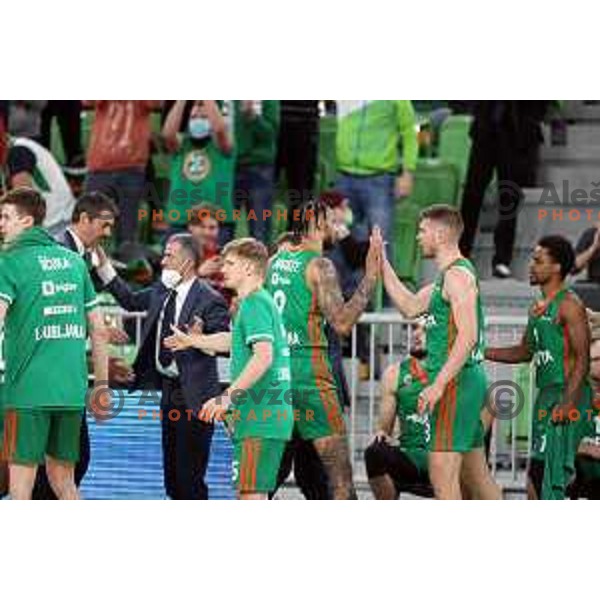 Edo Muric in action during 7days EuroCup regular season basketball match between Cedevita Olimpija and Virtus Segafredo in Stozice, Arena, Ljubljana, Slovenia on December 8, 2021 