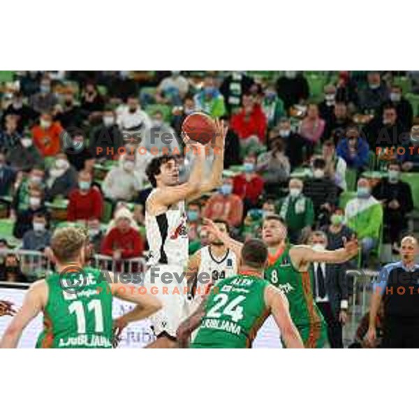 Milos Teodosic in action during 7days EuroCup regular season basketball match between Cedevita Olimpija and Virtus Segafredo in Stozice, Arena, Ljubljana, Slovenia on December 8, 2021 
