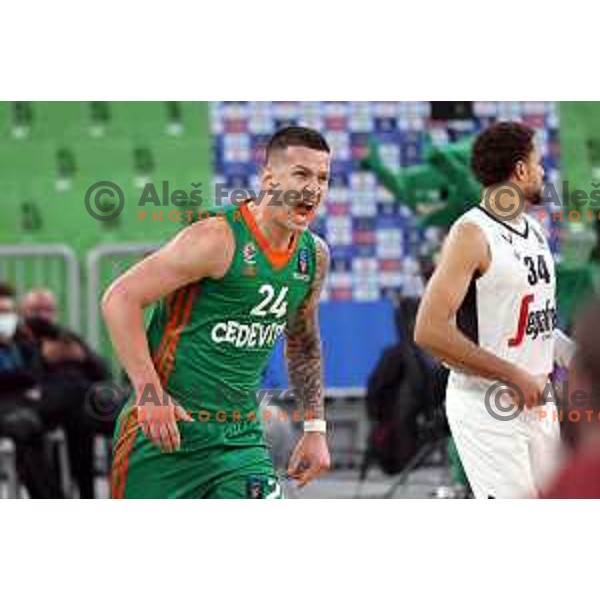 Alen Omic of Cedevita Olimpija in action during 7days EuroCup regular season basketball match between Cedevita Olimpija and Virtus Segafredo in Stozice, Arena, Ljubljana, Slovenia on December 8, 2021 