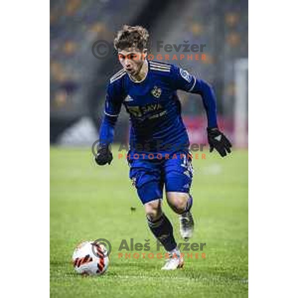 Jan Repas in action during Prva liga Telemach football match between Maribor and Domzale in Ljudski vrt, Maribor, Slovenia on December 11, 2021. Photo: Jure Banfi/www.alesfevzer.com