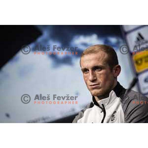 Zeni Husmani at the press conference after Prva liga Telemach football match between Maribor and Domzale in Ljudski vrt, Maribor, Slovenia on December 11, 2021. Photo: Jure Banfi/www.alesfevzer.com