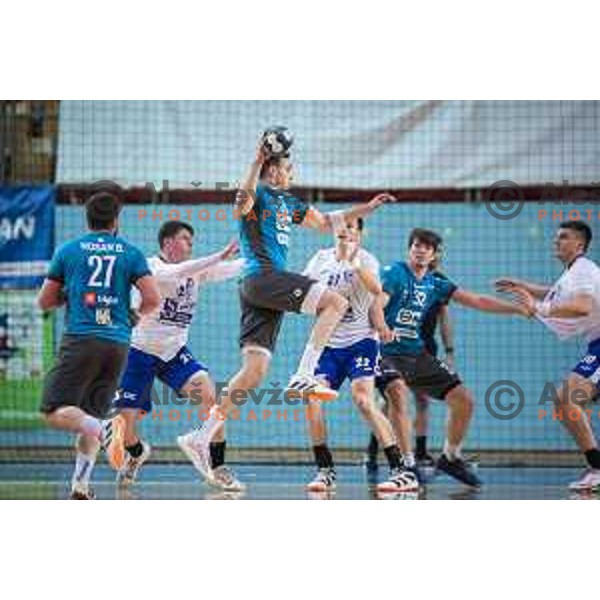 in action during Slovenian Cup handball match between Maribor Branik and Riko Ribnica in Luknja, Maribor, Slovenia on December 15, 2021. Photo: Jure Banfi/www.alesfevzer.com